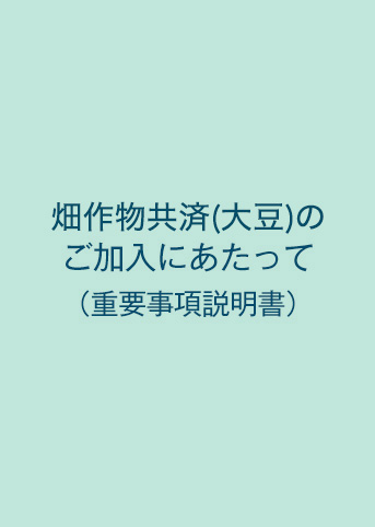 NOSAI畑作物共済（大豆）（重要事項説明書）